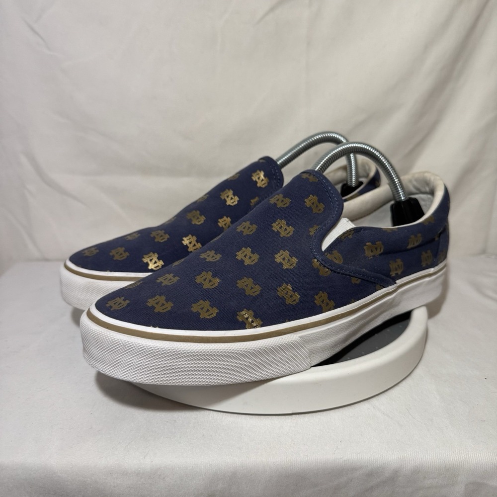 Notre Dame Row One Men Women Low Top Shoe Team Apparel NCAA M 8.5 W 10  Irish